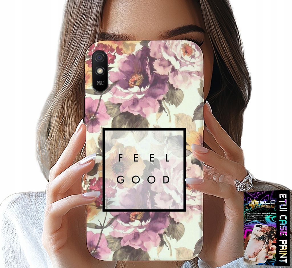 Hülle Für Xiaomi Redmi 9A - Florales Design, Modische Damen + Glas