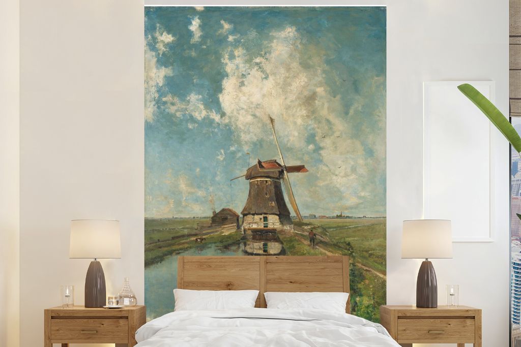 MuchoWow Fototapete für Wohnzimmer oder Schlafzimmer Wandtapete Vinyl Motivtapete Im Monat Juli - Gemälde von Paul Joseph Constantin Gabriel - ...