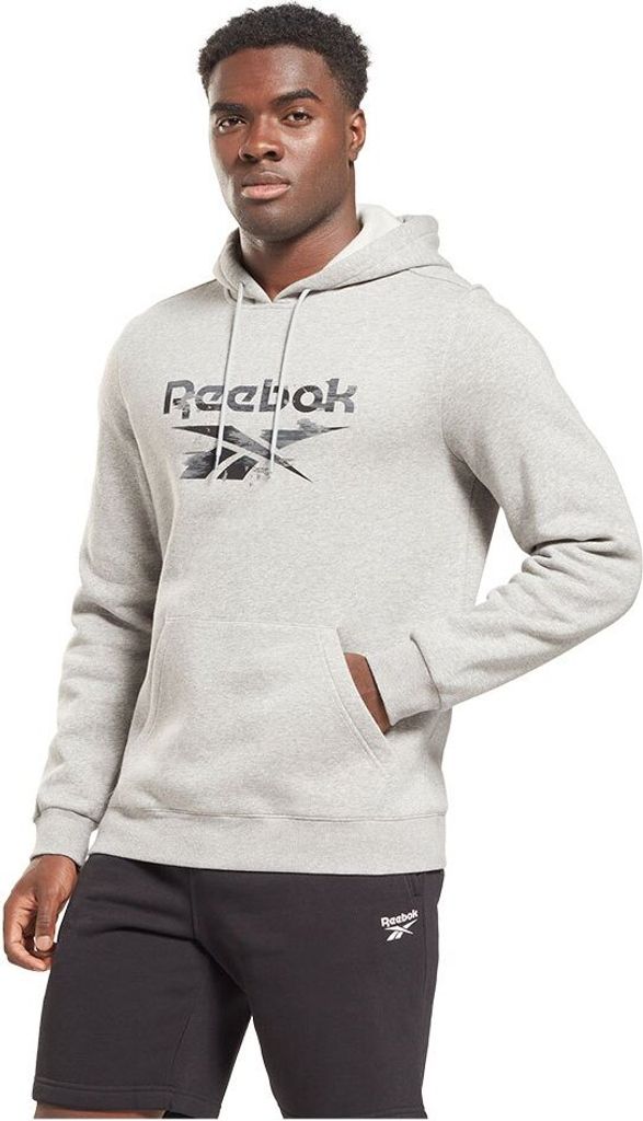 Reebok Identity Modern Camo Fleece Kapuzenpullover Grau L Mann Grau L