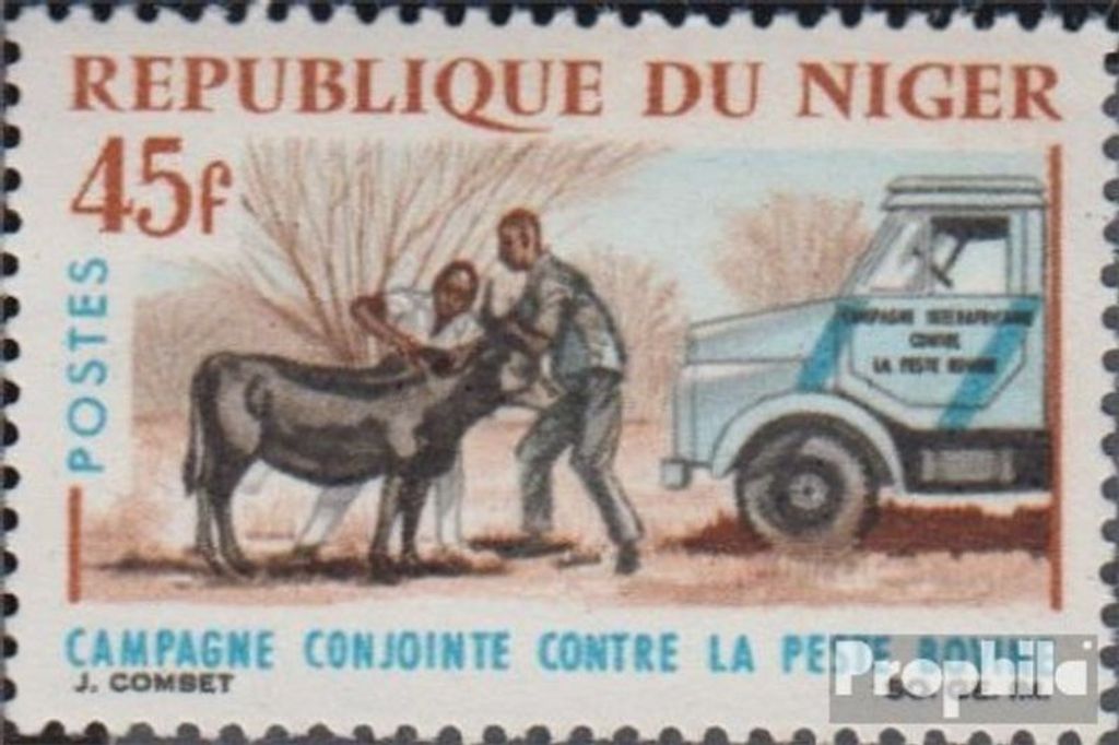 Briefmarken Niger 1966 Mi 136 (kompl.Ausg.) postfrisch Kampf gegen die Rinderpest