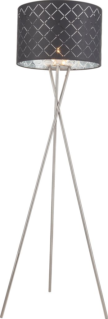 Globo Lighting Stehleuchte Metall Nickel matt, 1x E27