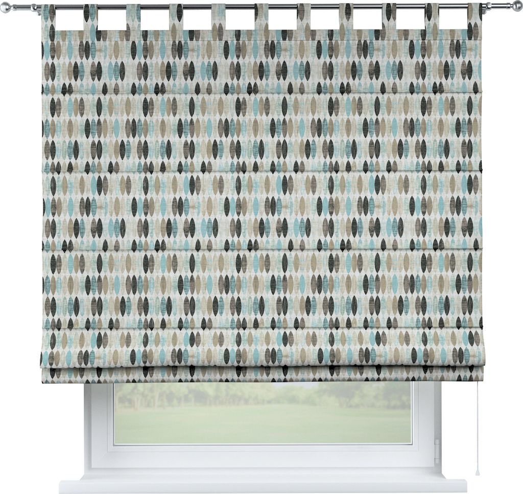 Dekoria Raffrollo Verona, blau-beige, 160 x 170 cm