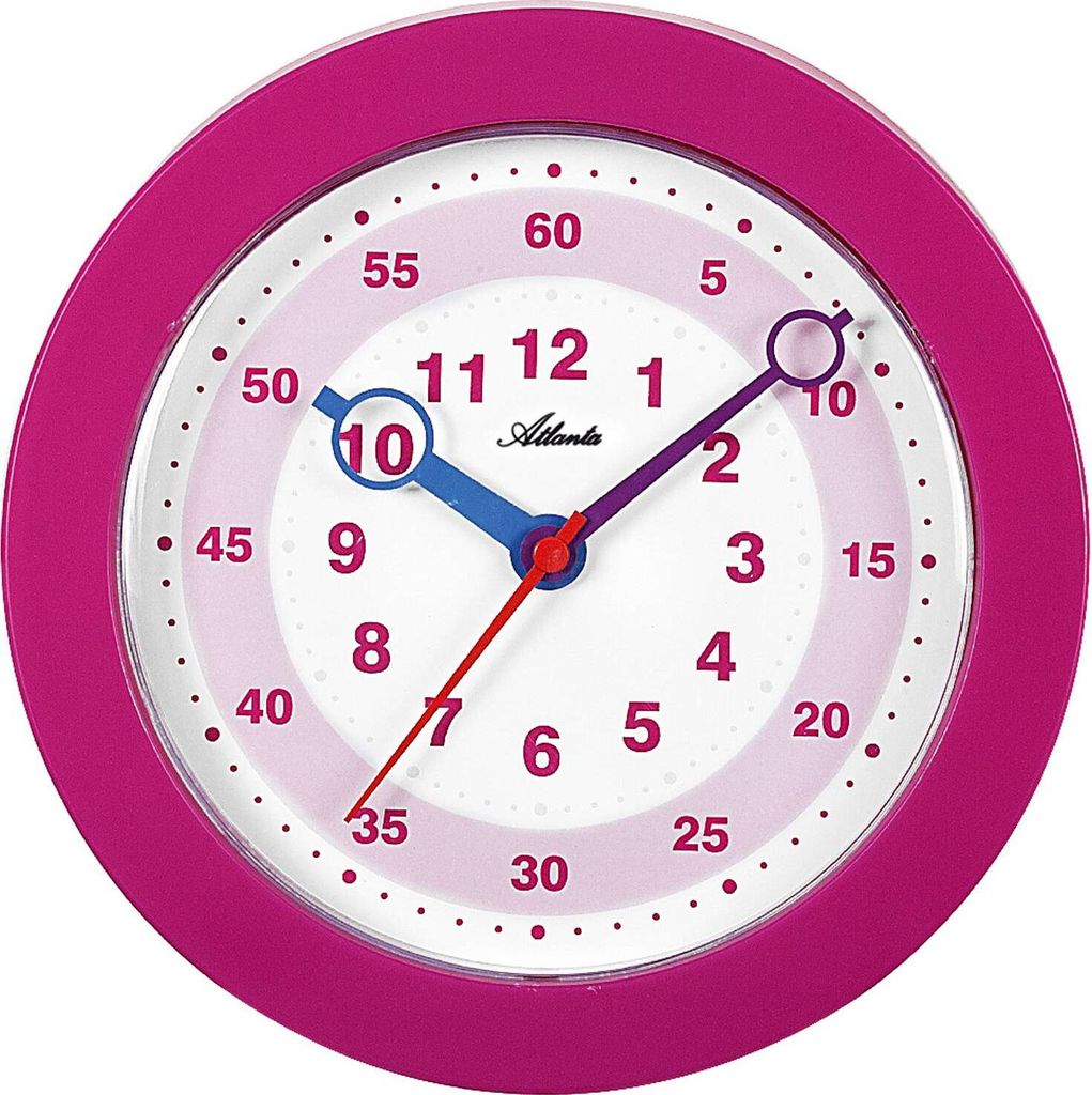 Atlanta Atlanta 4481/17 violett Kinder-Wanduhr, Quartz Produktbild 