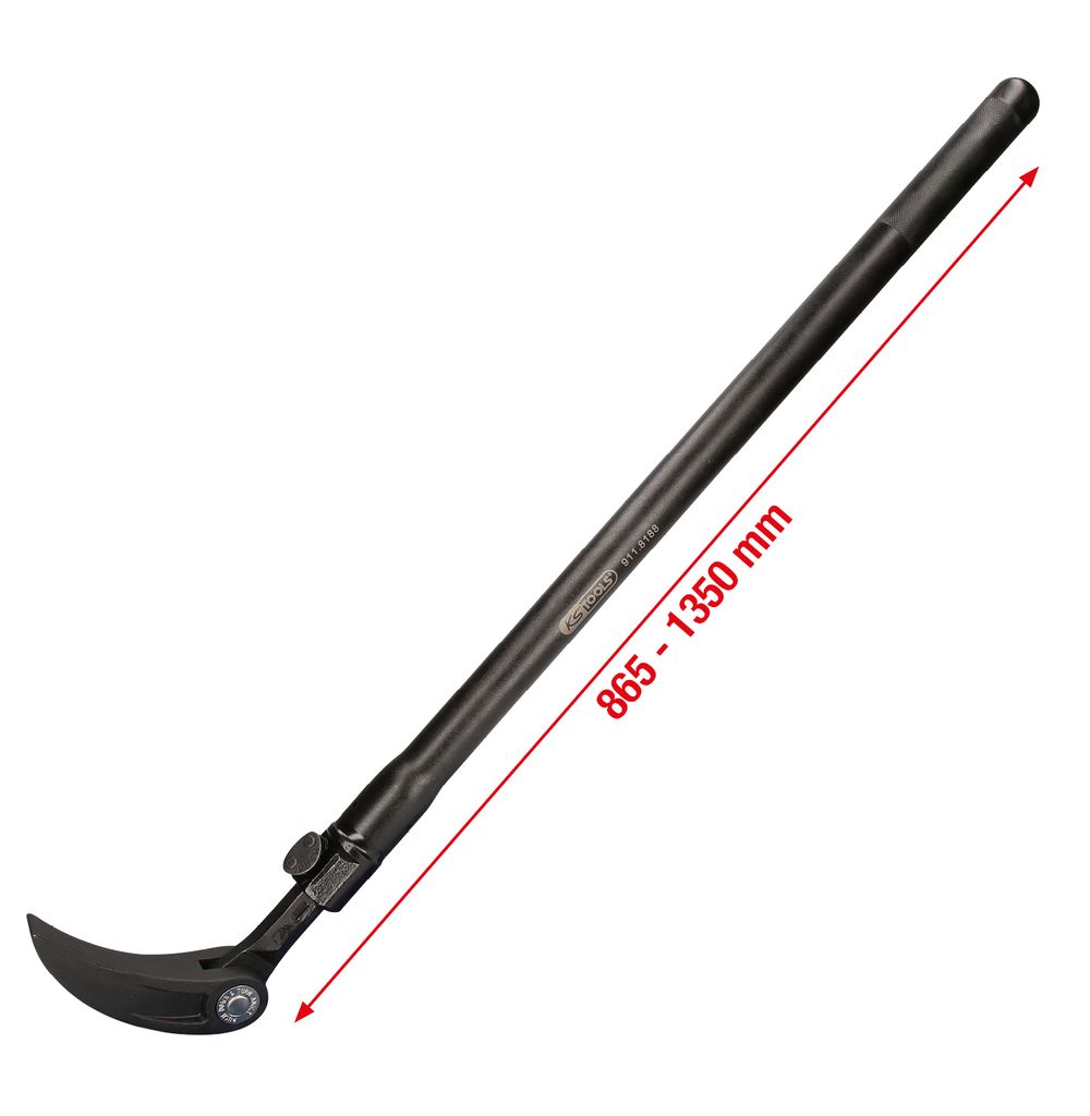 KS Tools Teleskop Gelenk-Rollkopf-Hebeleisen, 865-1350 mm