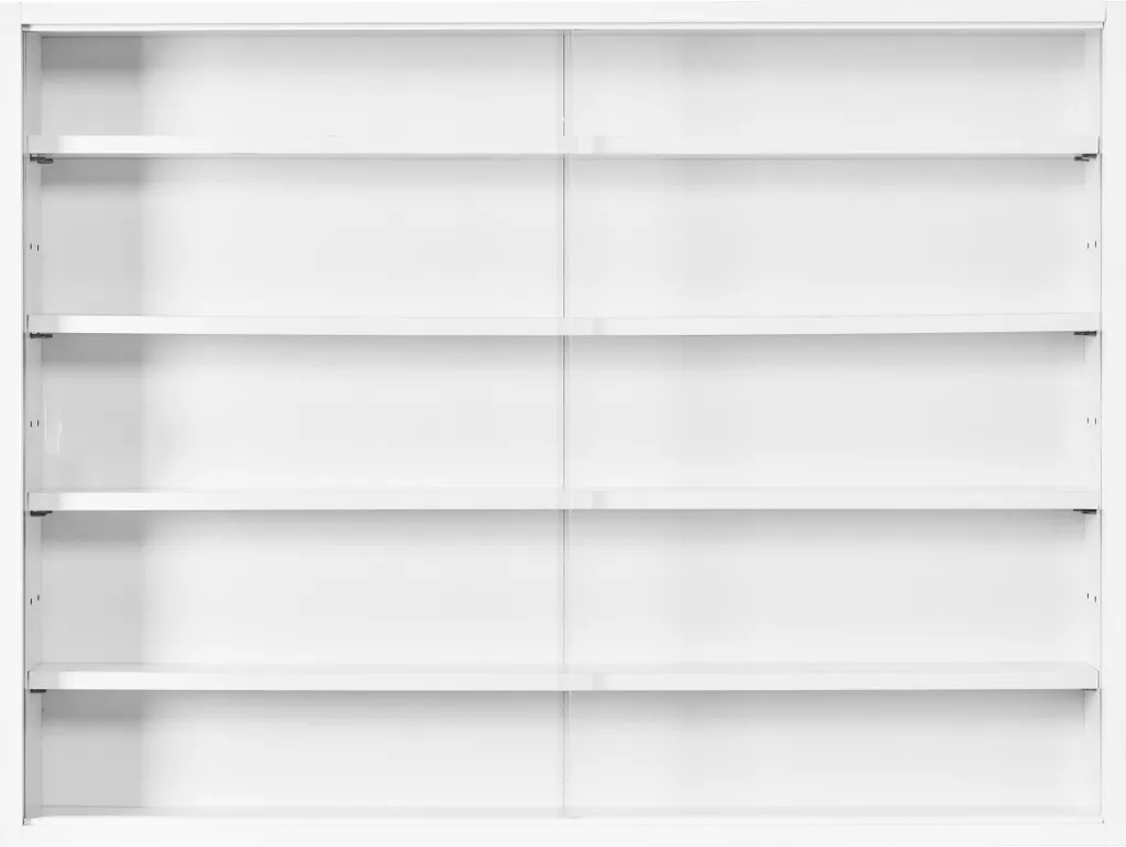 Vitrine Murale Blanche COMPILATI Inter Link avec Tablettes Ajustables - 12