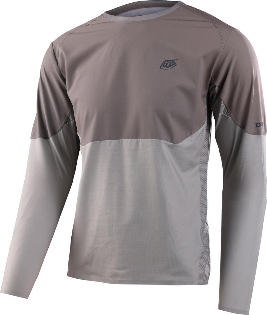 Troy Lee Designs Herren Jersey LS Drift , Solid Quarry - Grau, XXL