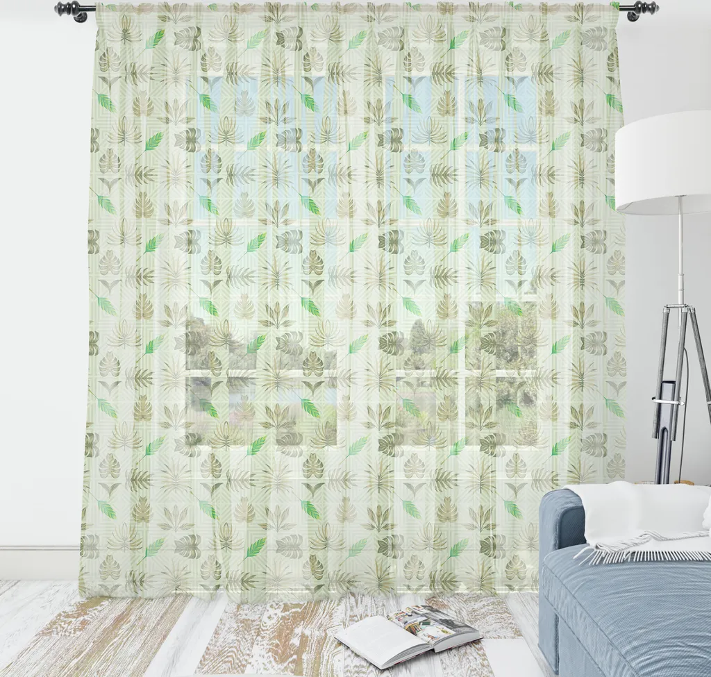 Maxi Arazzo ABAKUHAUS 274x274 Satin Setoso Verde Kaki Tropicale
