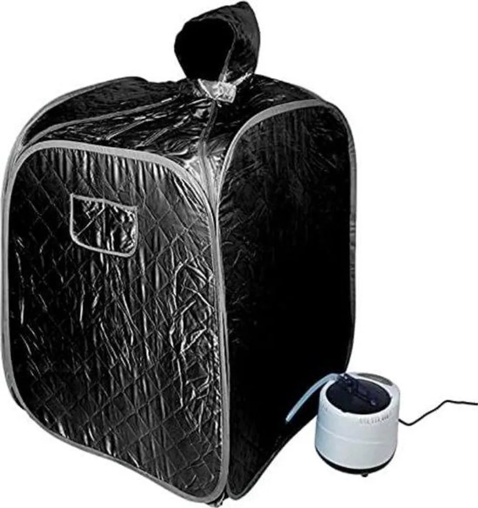 Tente sauna mobile noire : solution anti-stress et détox 80x80x100 cm