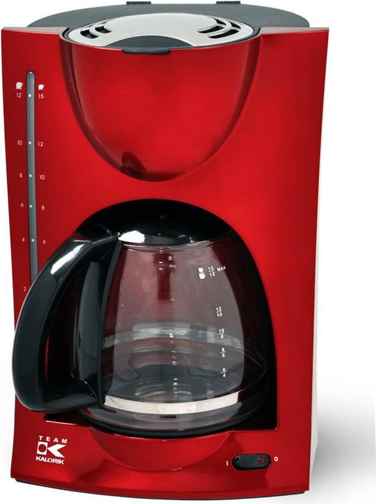 Kalorik Kaffeemaschine Kaffeeautomat 900 Watt metallic rot Produktbild