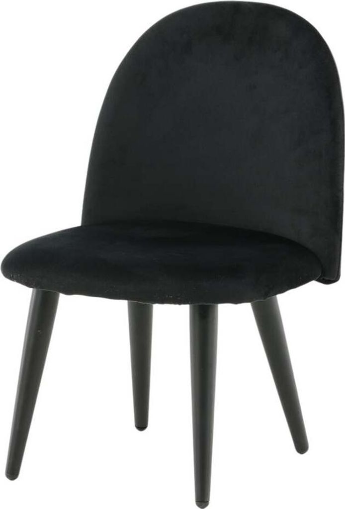 FURNLUX Kids Room Chair Velvet Black 40cm / Hauptfarbe: Produktbild 
