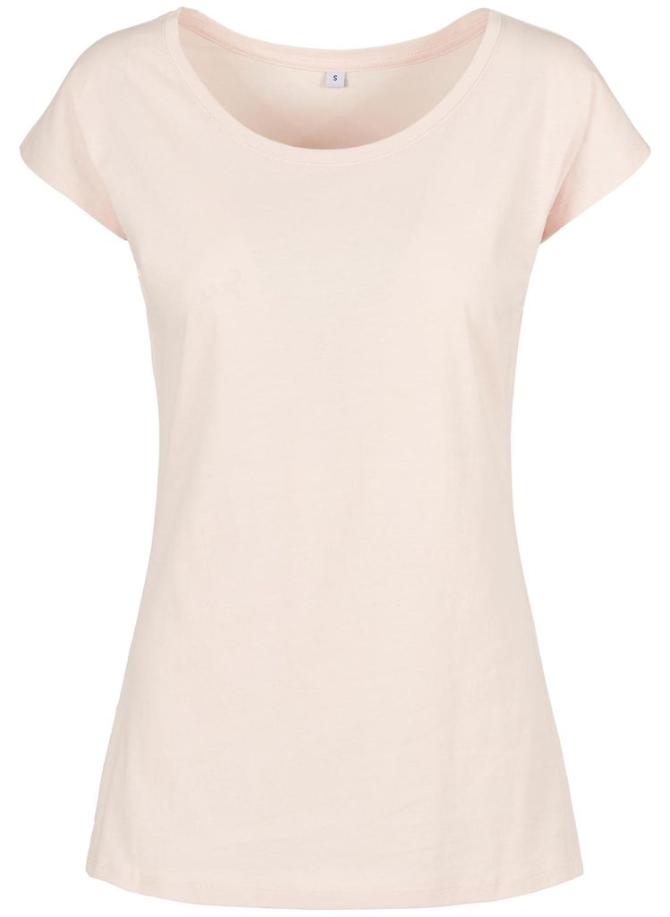 Build Your Brand - T-Shirt Weite Öffnung für Damen LT3457 (L) (Pink)