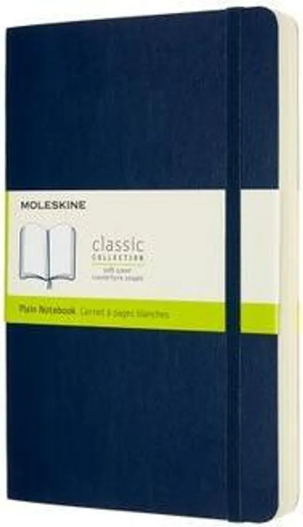 Grand Carnet de Notes A5 Ligné Moleskine Étendu Couverture Rigide Saphir