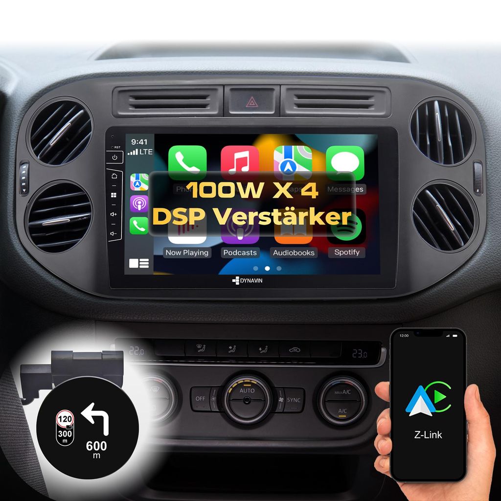 9 Zoll Android Autoradio Navi für VW Golf 5 Plus | Tiguan 2007-2016 Wireless Carplay Android Auto Head-up Display DAB+