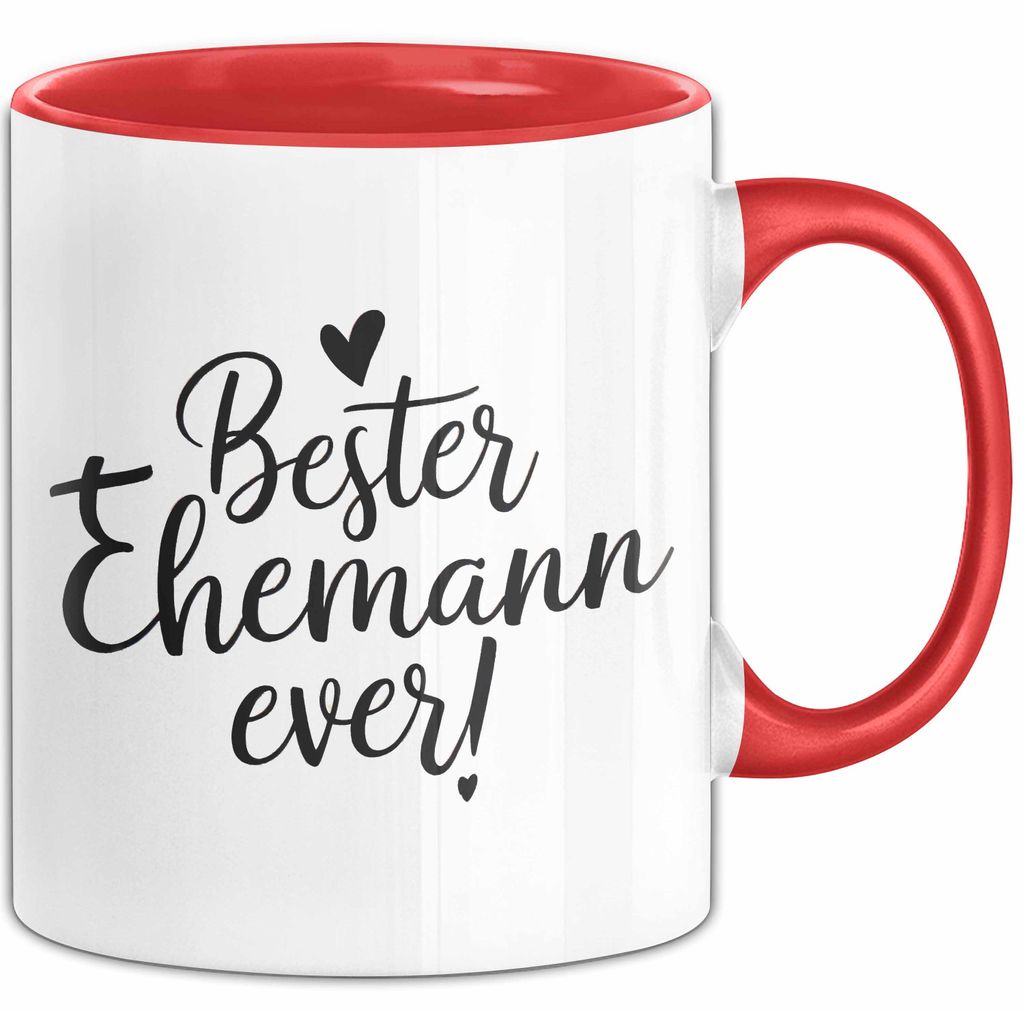 Guter Ehemann Verheiratete Männer Jungen Tasse Becher Geschenk Lustige Geschenkidee Spruch Bester Ehemann Ever (Rot)