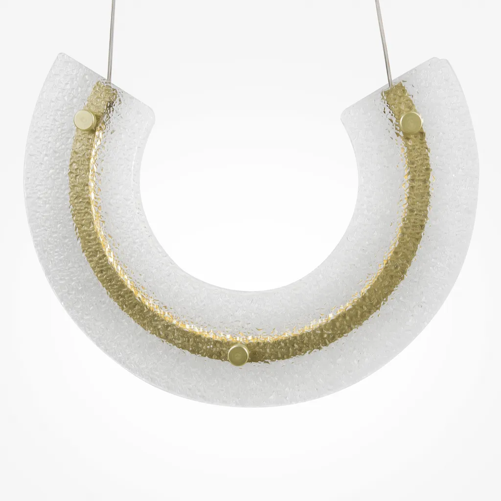 Applique LED design or 36 cm avec diffuseur verre éclairage chaud doux - 5