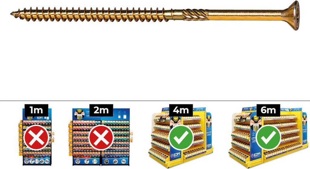 Schraubenkasten CELO 100 Stück Verzinkt Senkkopf (6 x 110 mm)