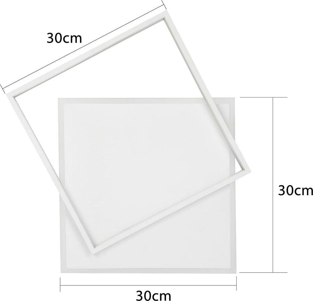 ZMH LED Deckenleuchte Weiß Wohnzimmer Dimmbar mit Fernbedienung Deckenlampe 44W Quadratisch Metall für Schlafzimmer Büro Küche Esszimmer
