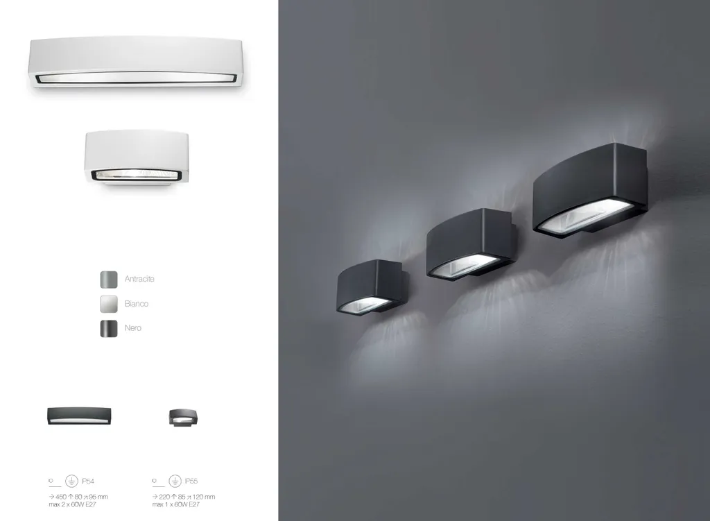 Atmosfera e Luce con Applique Andromeda Bianco E27 Alluminio - 2