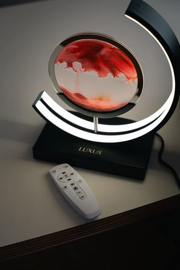 Lampe Sable Mouvant Rouge Luxe - Anti-Stress Créatif Déco d'Intérieur - 8
