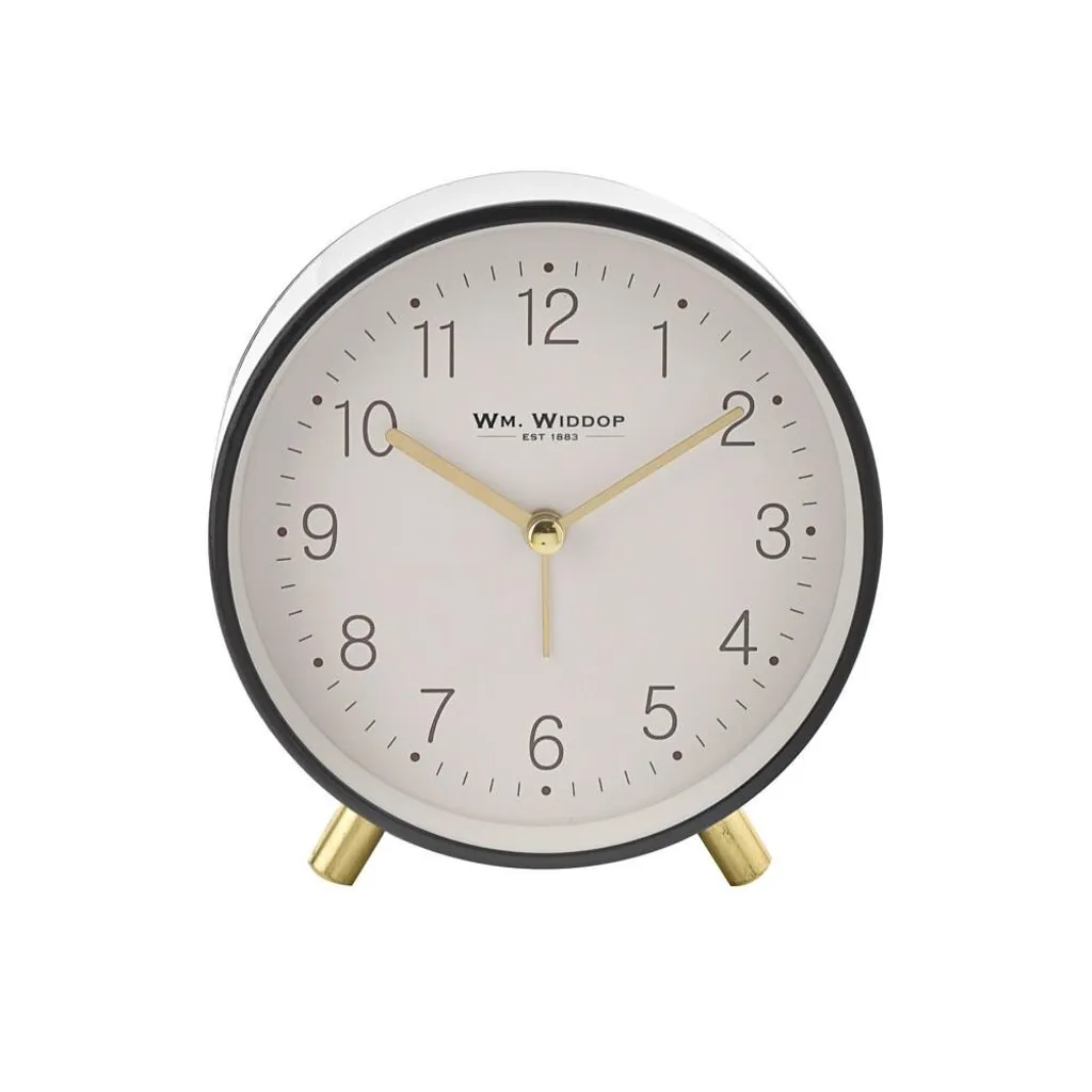 Horloge à Poser de Salon Widdop 5377G Design Classique Argenté Chic