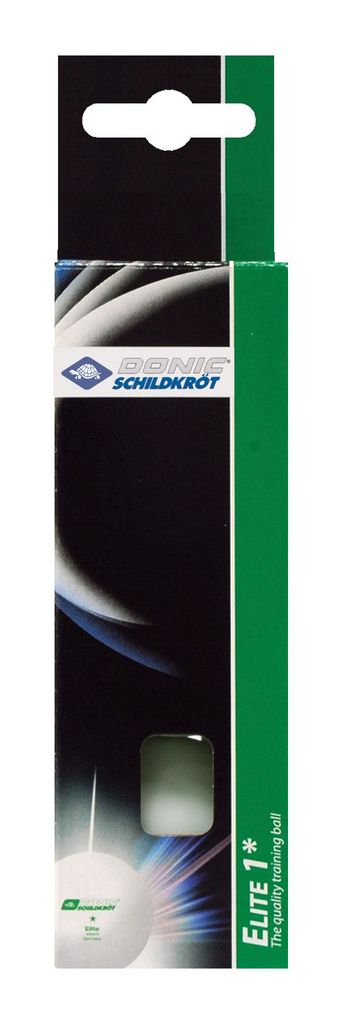 Donic-Schildkröt Tischtennis-Ball 1-Stern ELITE 40mm 3er weiß