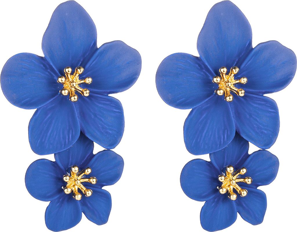 1 Paar Tropfenohrringe, doppellagige Plumeria-Blumenform, baumelnde Ohrringe, Ohrstecker für Frauen, Schmuckzubehör
