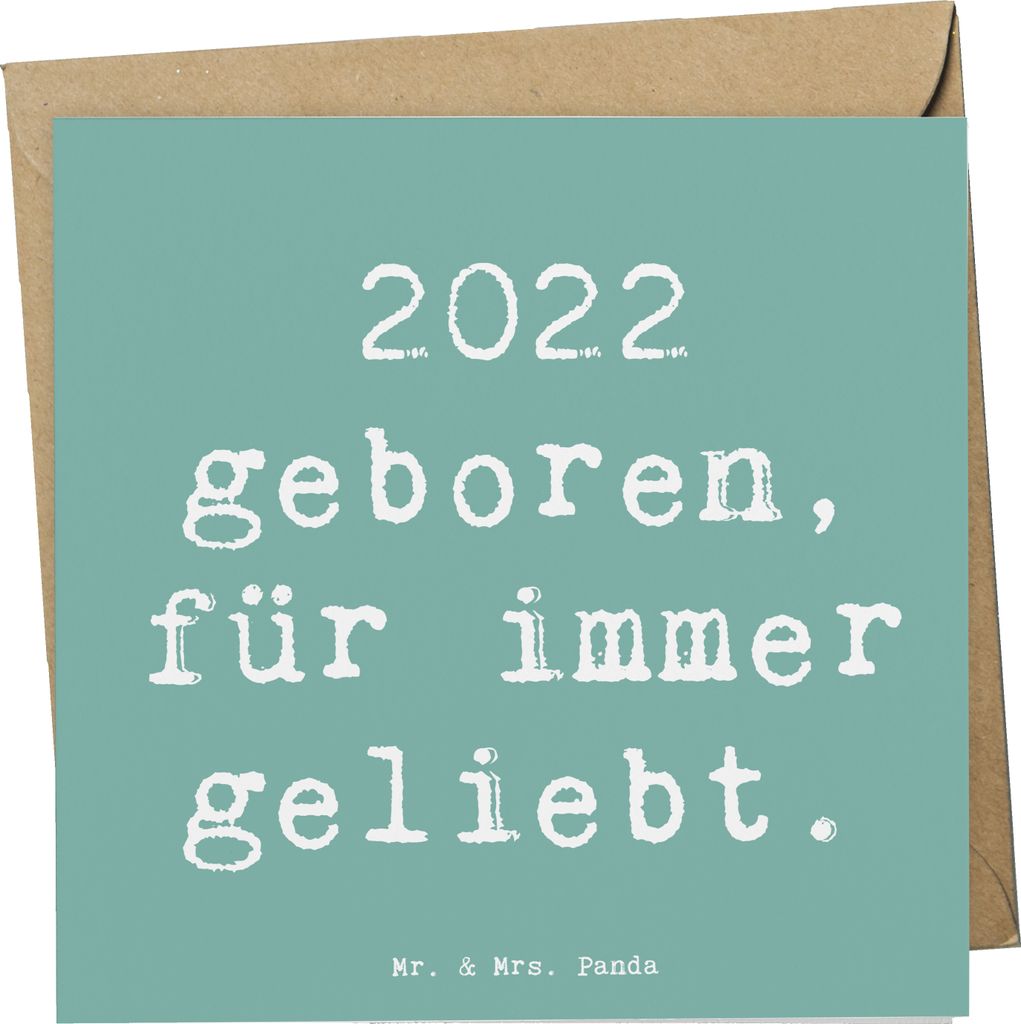 Mr. & Mrs. Panda faltkarte Spruch 2022 Geburtstag Lieblingskind - Meeresbrise - Geschenk, Grußkarte, besondere Geburtstagsgeschenke, Glückwunschk...