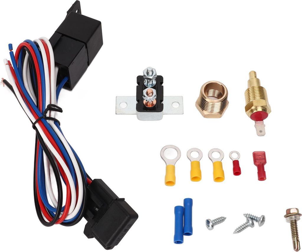 12V Electric Kühlerlüfter Thermostat Steuerrelais Drahtkit Komplett für Car Trucks Busse
