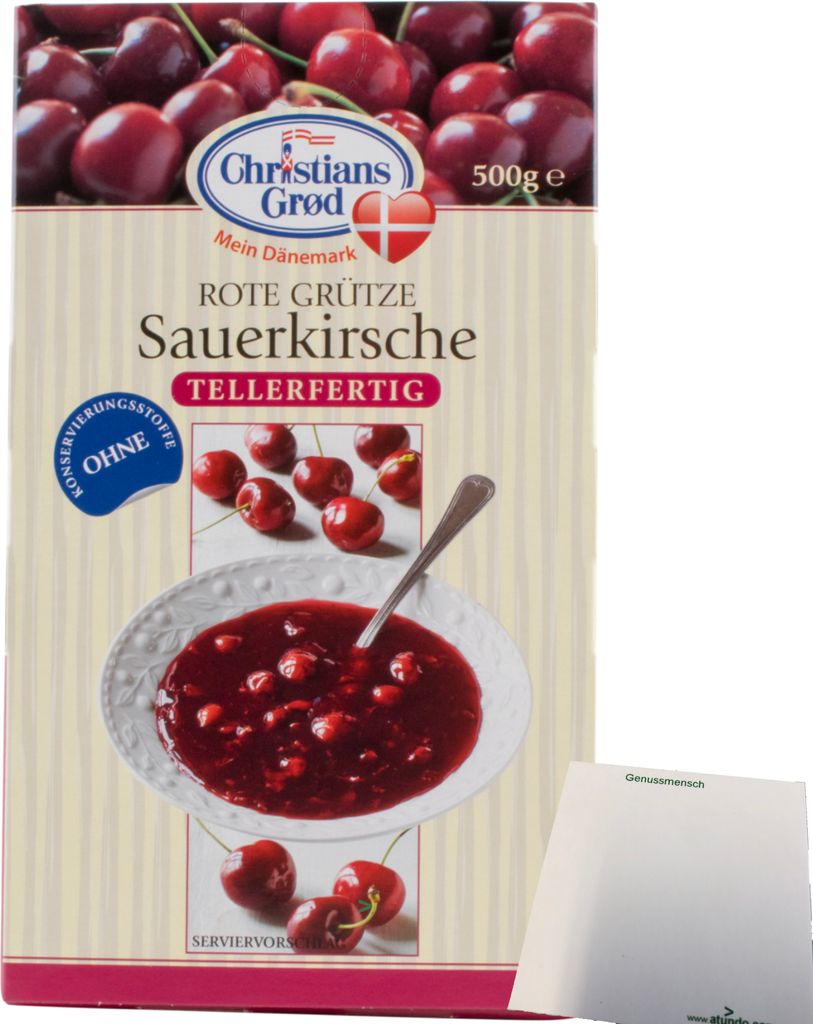 Chr.Grod Grütze Sauerkirsche Tellerfertig (500g Packung) + Produktbild 