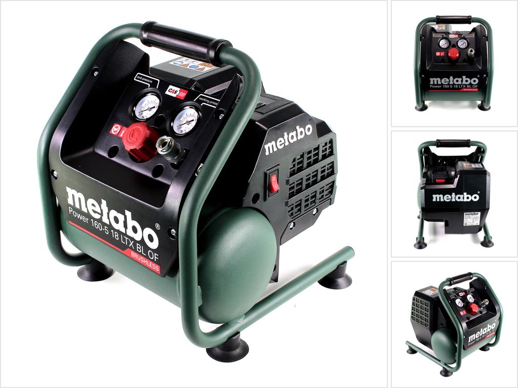 Metabo Power 160-5 18 LTX BL OF Akku Kompressor 18 V 8,0 bar Brushless Solo ( 601521850 ) - ohne Akku, ohne Ladegerät