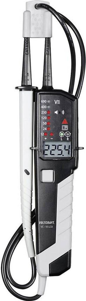 VOLTCRAFT VC-55 LCD Zweipoliger Spannungsprüfer CAT III 1000 V, CAT IV 600 V Akustik, LCD, LED