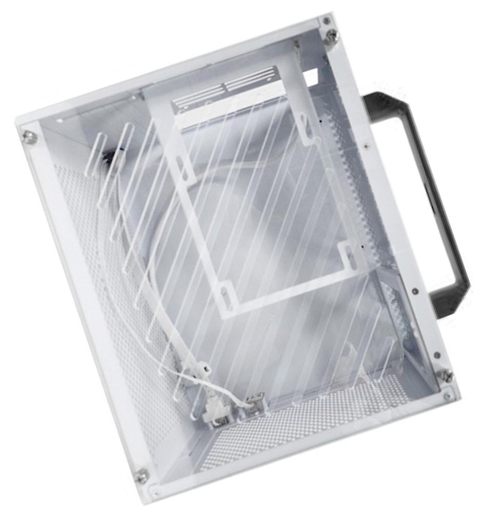 X70 ITX-PC-Gehäuse mit Acryl-Seitenwand, unterstützt MATX- und ITX-Motherboards sowie 280-mm-Grafikkarten, robustes, kompaktes PC-Gehäuse mit gr...