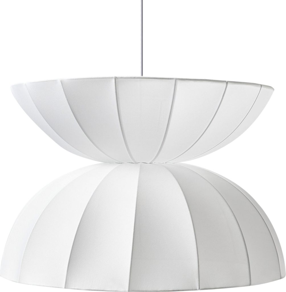 BELIANI Hängelampe Weiß Kunstseide Seidenoptik Modernes Design Pendelleuchte Hängeleuchte Esszimmer Schlafzimmer Wohnzimmer