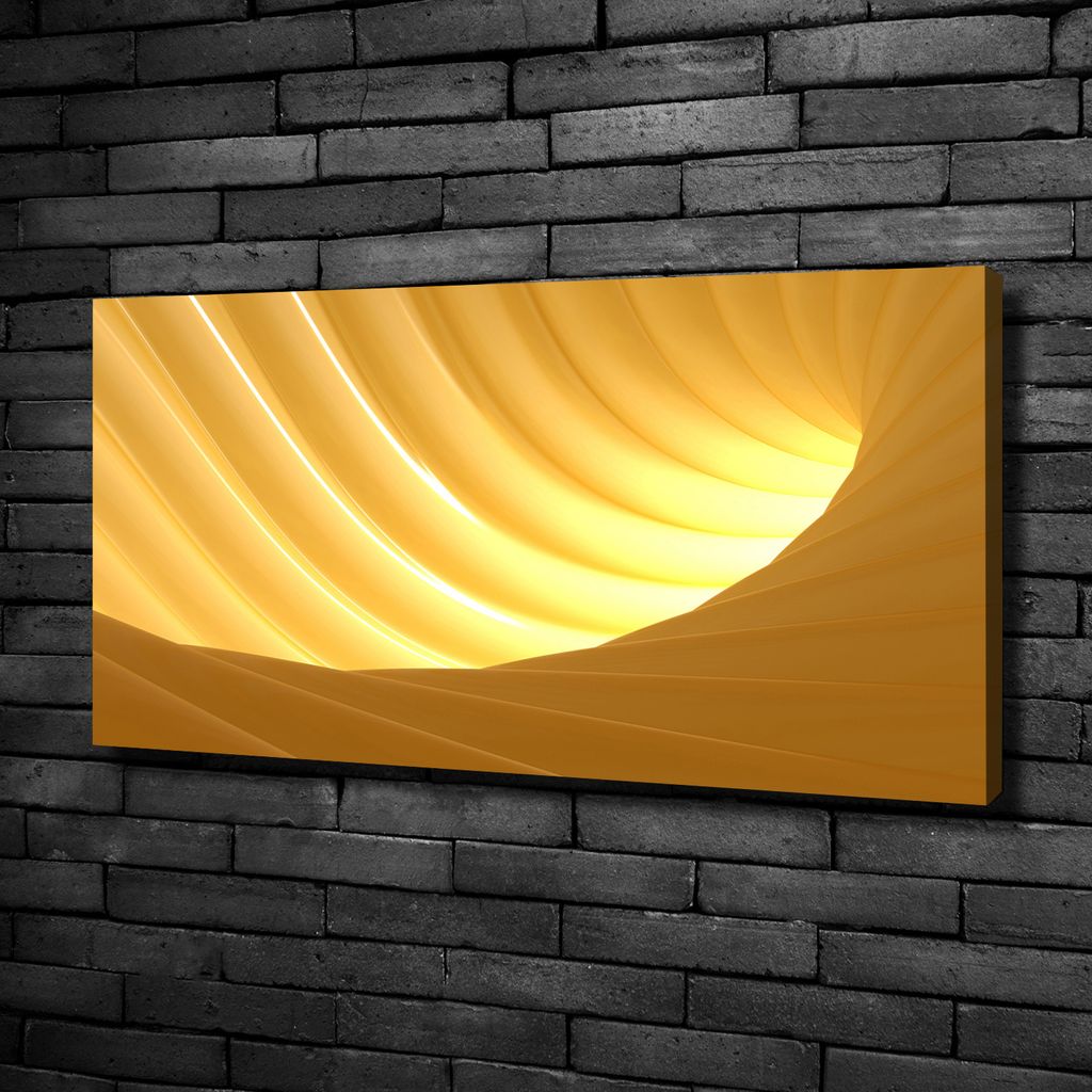 Tulup Leinwandbild -100x50 cm - Wandkunst - Drucke auf Leinwand - Leinwanddruck - Kunst: modern & klassisch - Gelb - Abstrakter Wirbel