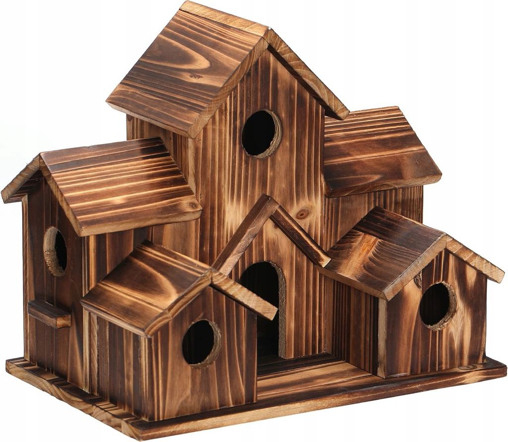 Großes Vogelhaus, Nistkasten, hängender Futterspender, Produktbild 