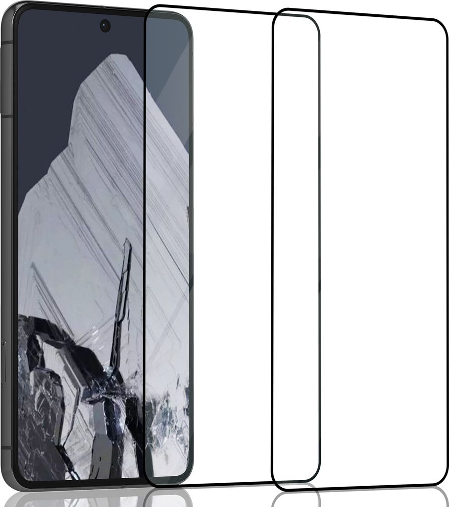 2-Pack Displayschutzfolie für Google Pixel 8 Pro – gehärtetes Glas 9H – sup Qualität 3D
