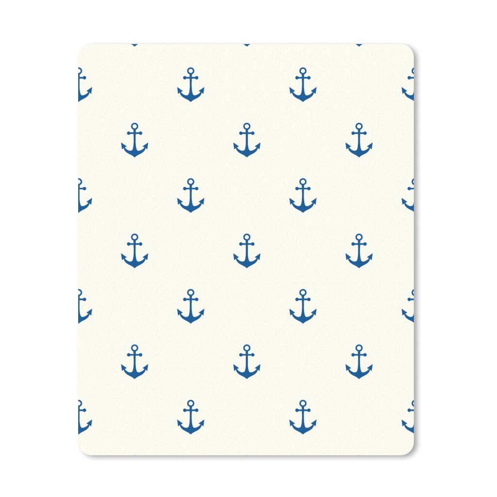 MuchoWow Mauspad Mousepad Matrose - Anker - Strand - Muster 19x23 cm - Mousepads - Maus Mat - Pad - Mausunterlage - Mauspads - Spielen