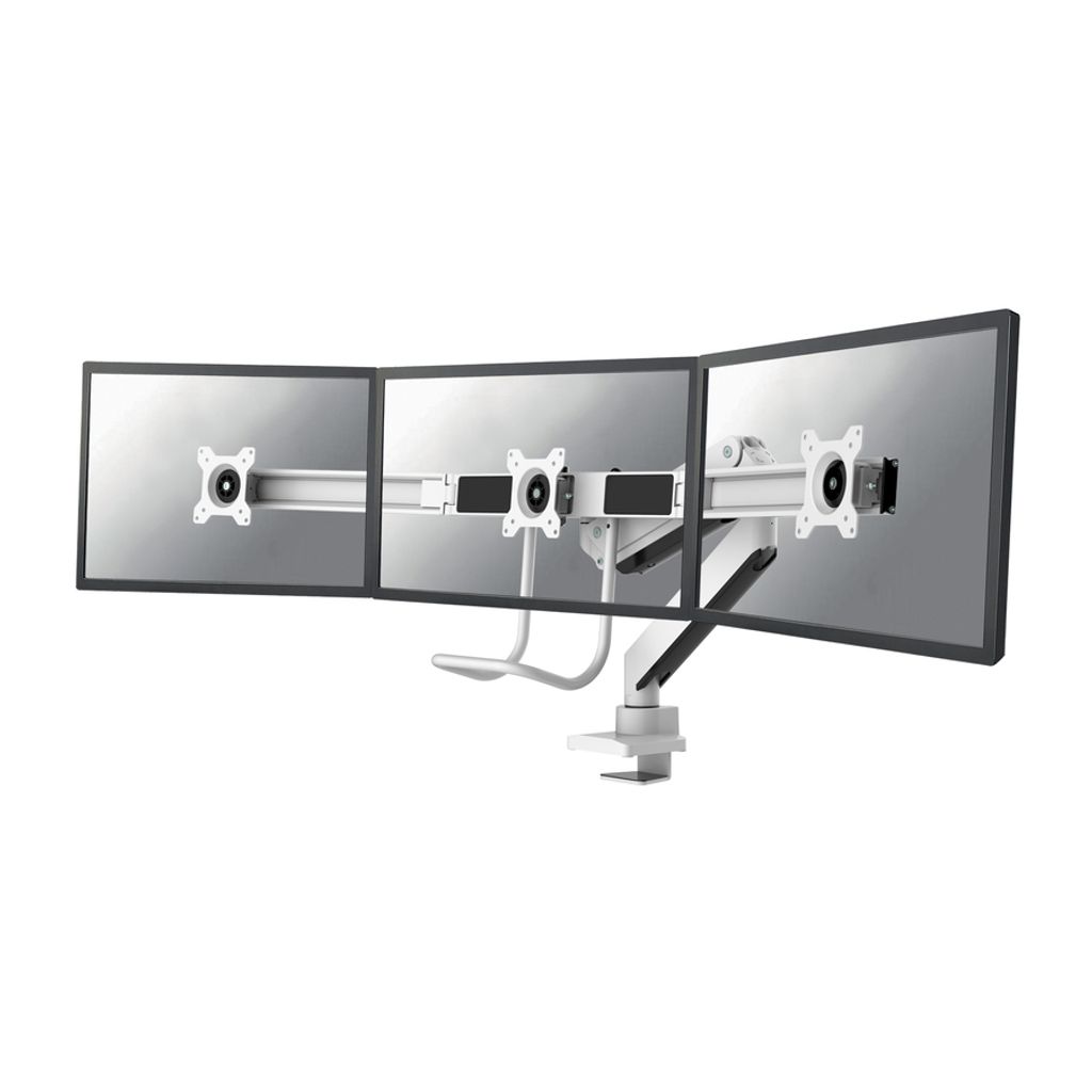 Neomounts NM-D775DX3 - Befestigungskit - Voll beweglich - für 3 LCD-Anzeigen - Aluminium - weiß - Bildschirmgröße: 43.2-61 cm (17"-24") - Klemm...