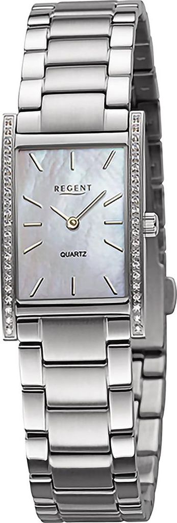 Regent Damenuhr Edelstahl-Armbanduhr Analog Metallarmband silber D2URBA865