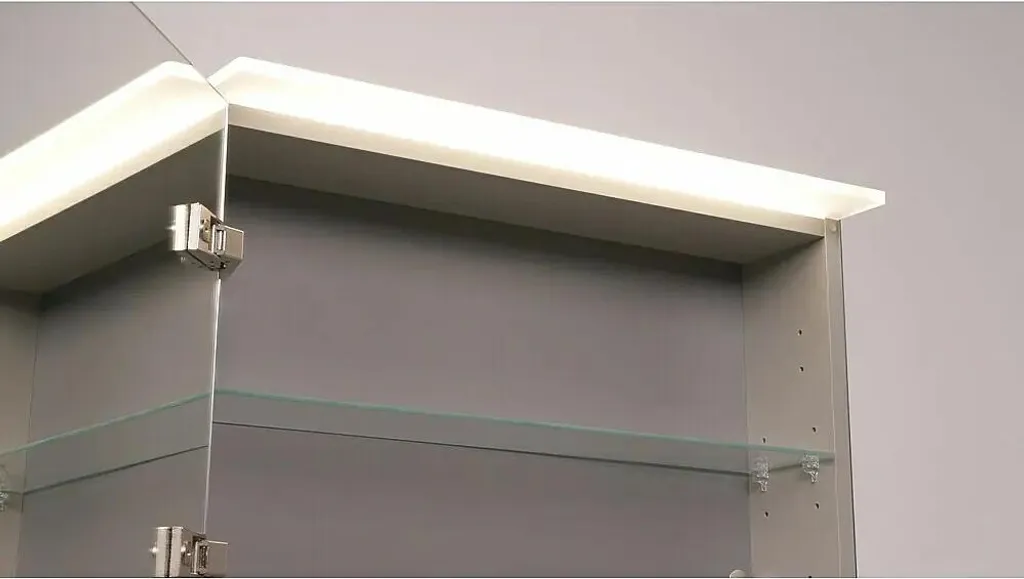 Miroir Look LED 60 cm - Éclairage intégré et tablette design pour vasque