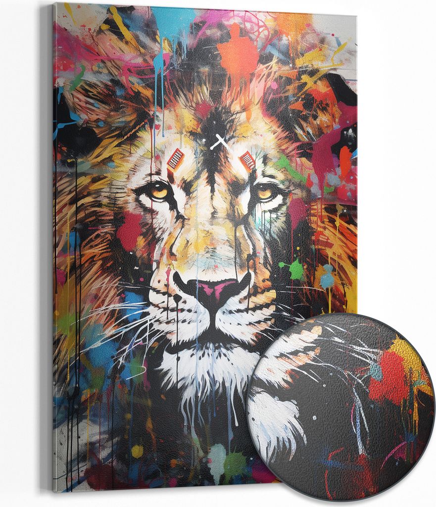 DEQOART Magnettafel Metall 60x90 cm 'Farbpracht des Königs' Whiteboard Pinnwand Büro