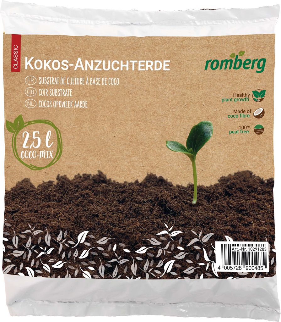 Romberg CLASSIC Kokos-Anzuchterde 2,5 Liter Beutel