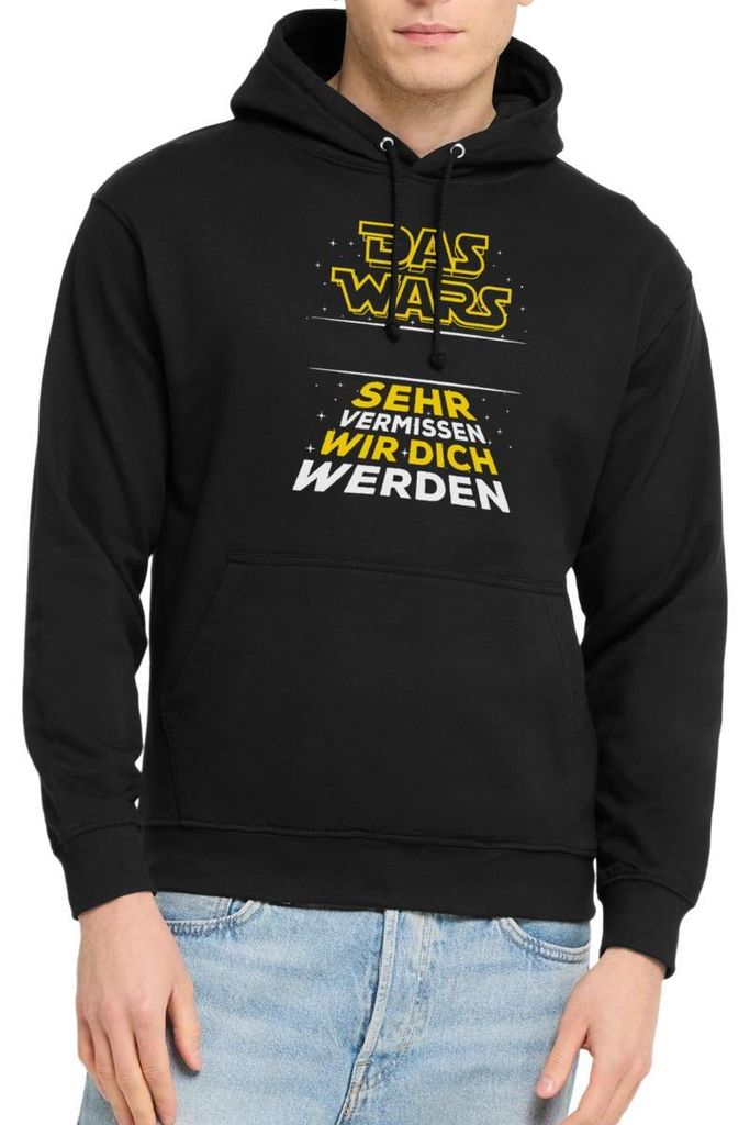 Spreadshirt Das Wars | Sehr Vermissen Wir Dich Werden | Kollegen Uni Hoodie, 3XL, Schwarz