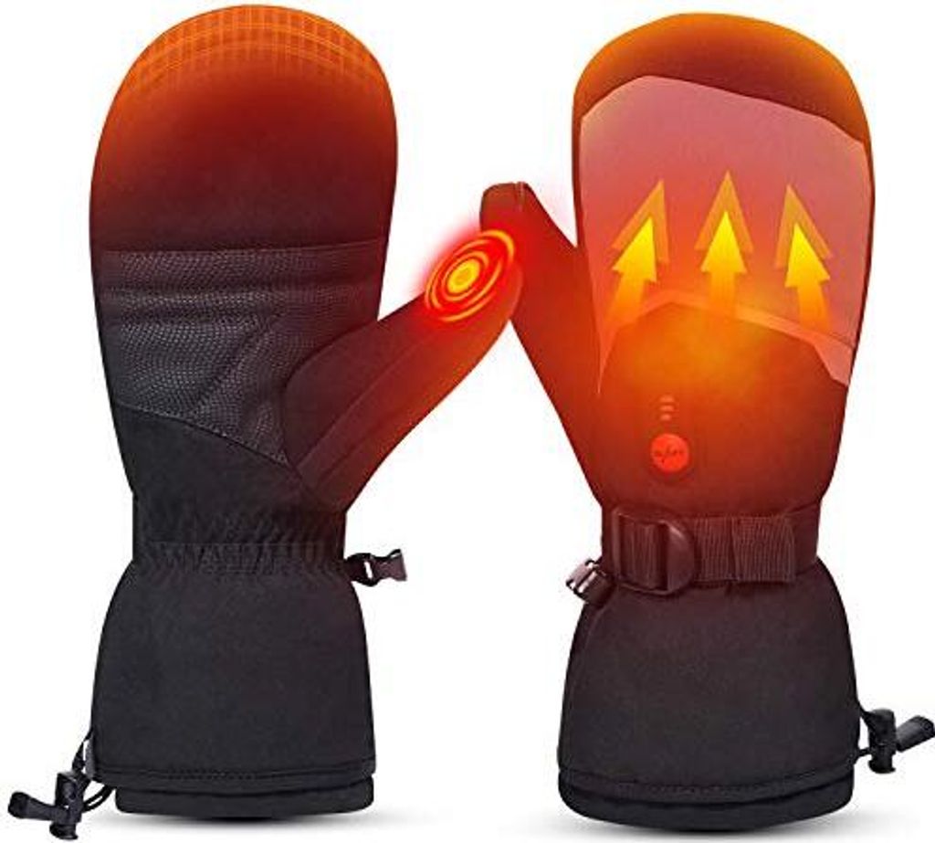 Sonne wird erhitzte Handschuhe Männer wieder aufladbare wasserdichte Batterie Elektrische Skifrauen Schnesikolkisen Motorrad Camping Wanderjagd Fi...