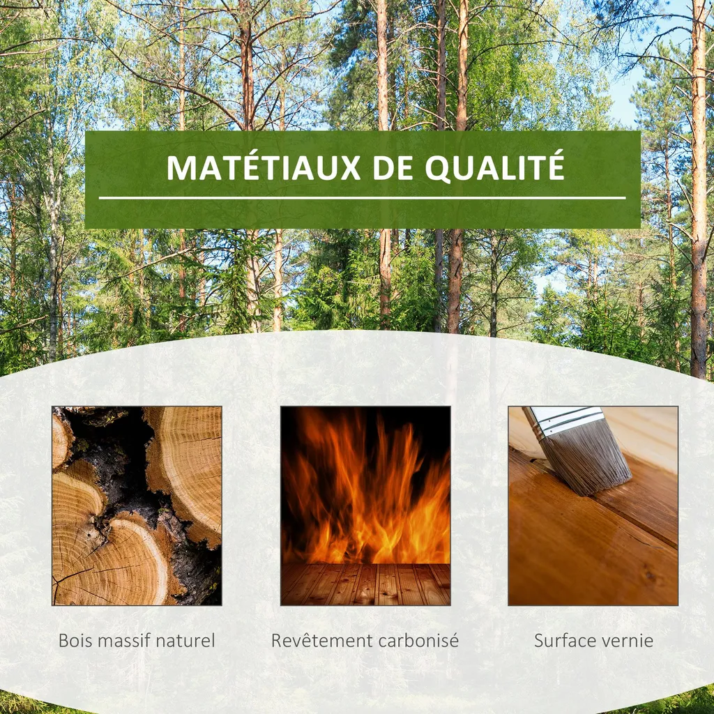 Support fleurs en bois de sapin avec 6 tablettes de rangement vertical - 7