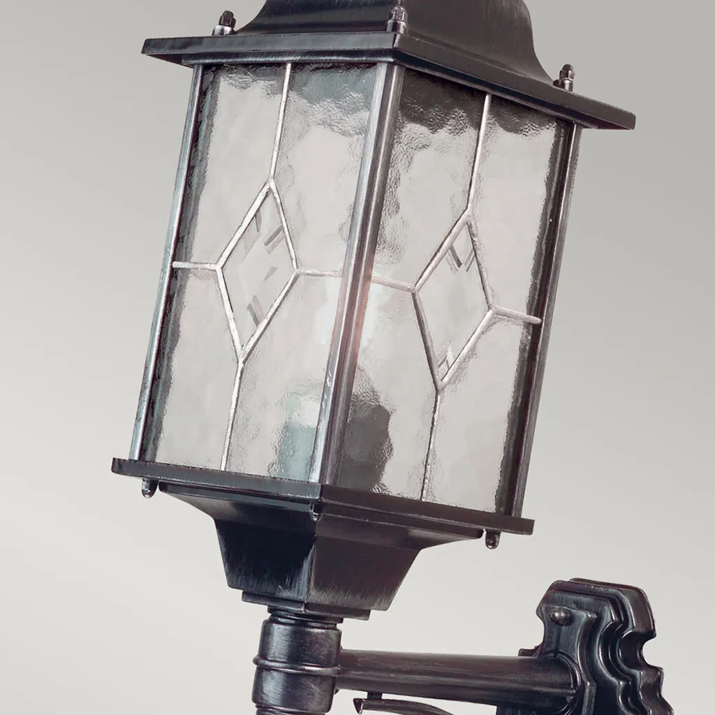 Applique Wexford aluminium noir IP44 Elstead : éclairage robuste E27