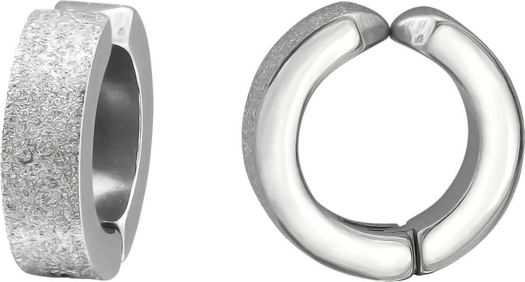 Ohrclips 316L Chirurgenstahl Creolen Ohrringe 12mm sandgestrahlt