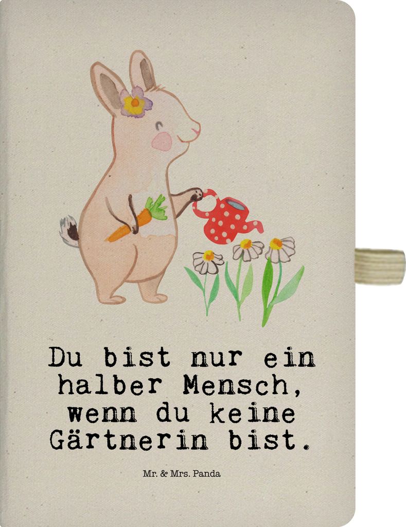 Mr. & Mrs. Panda Tagebuch Gärtnerin Herz - Transparent - Geschenk, Reisetagebuch, Gartenbau, Kladde, Gärtnerei, notizbuch, Gartenplaner, Skizzenb...