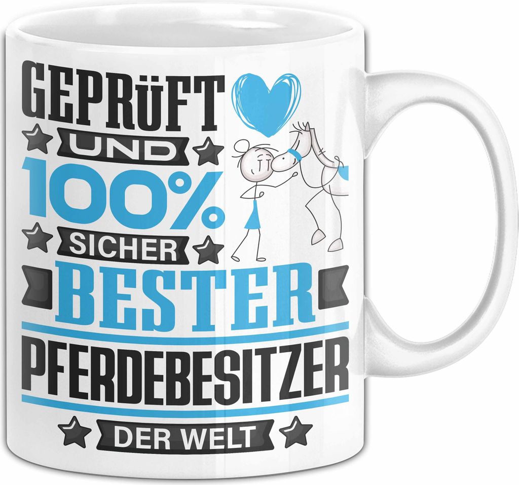 Pferdebesitzer Geschenk Lustiger Spruch für Pferdebesitzer Geschenkidee Bester Pferdebesitzer Der Welt (Weiß)