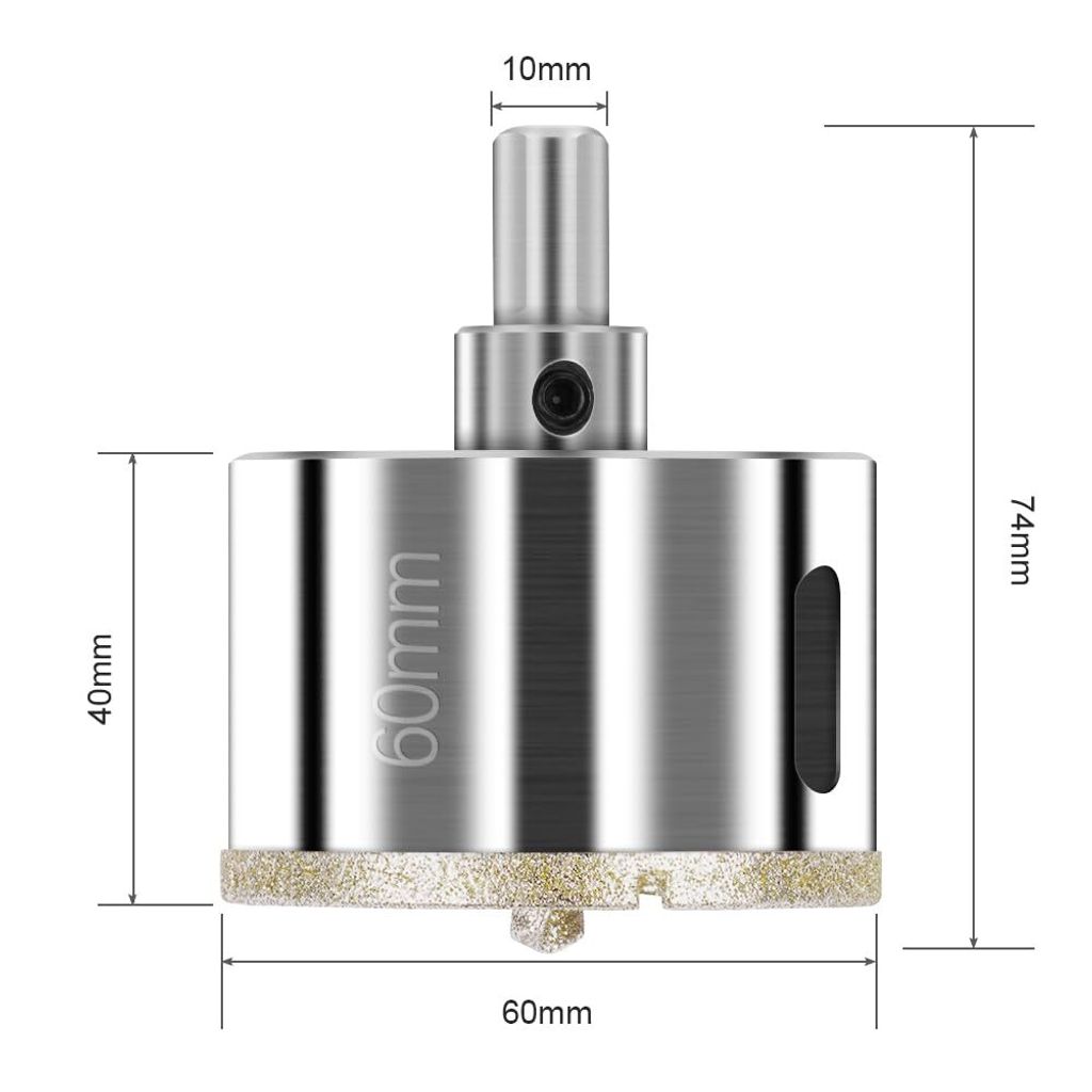 Diamantbohrer, Diamant Lochsäge, 60mm Lochsäge mit Produktbild 2